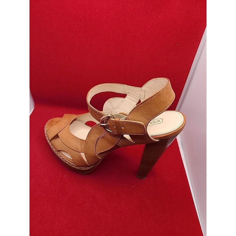 $298 Coach Tamara Vachetta Strappy Heels Women's Shoes Size US 8 M Natural - Picture 4 of 12